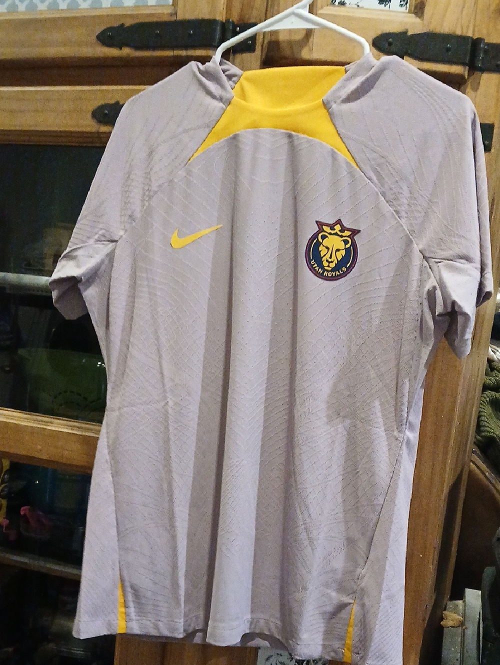 Utah Royals Nike Light Gray and Yellow Women's Soccer Jersey with Crest